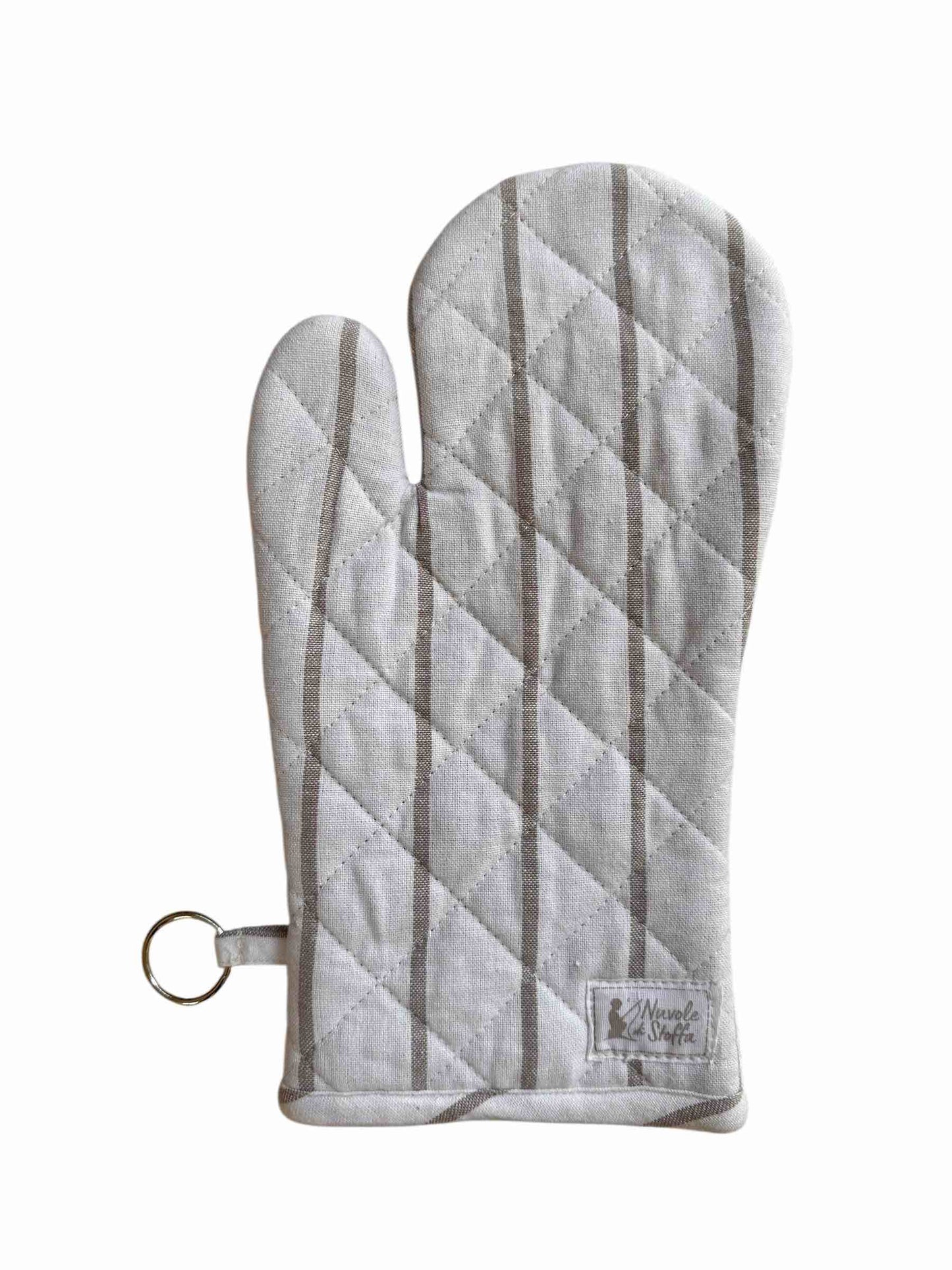 GUANTONE Bianco riga colore tortora