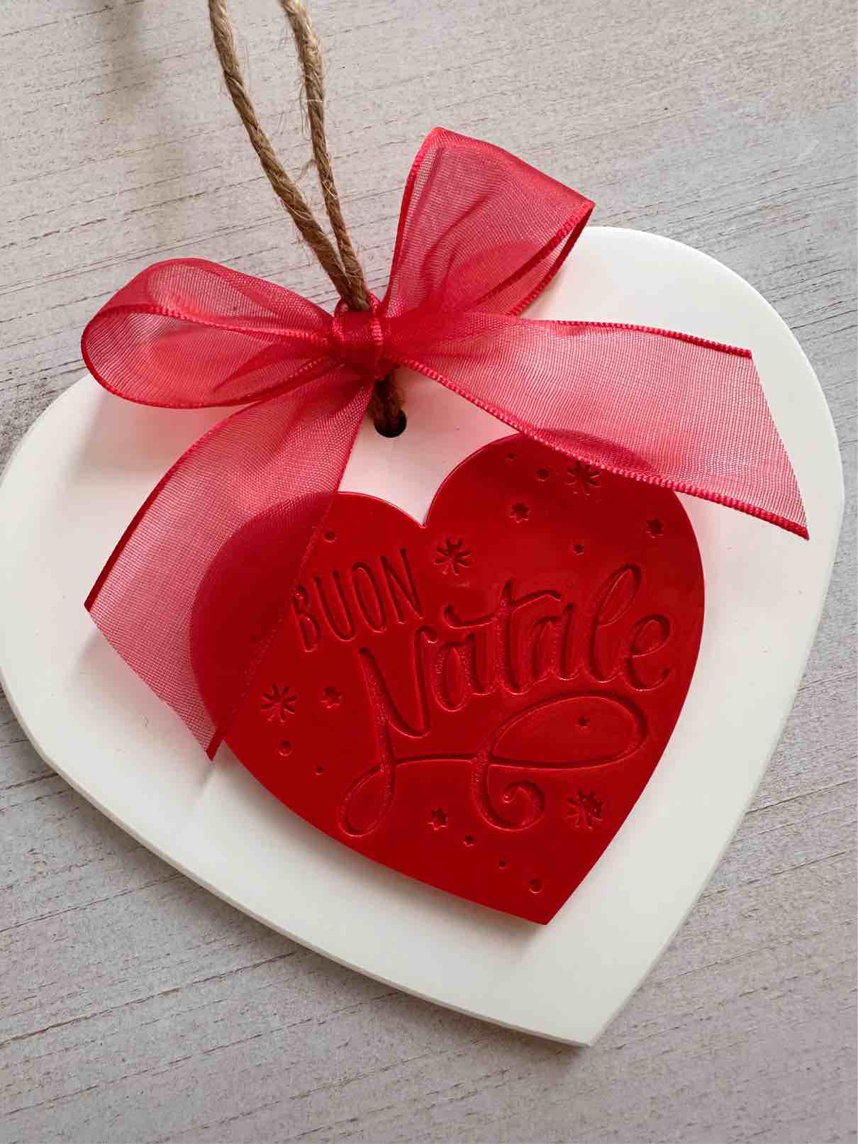 CUORE Buon Natale rosso