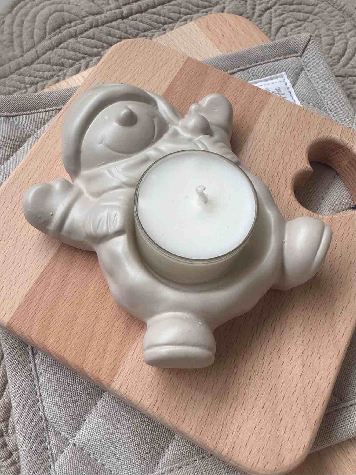 PORTA TEALIGHT Pupazzo di neve