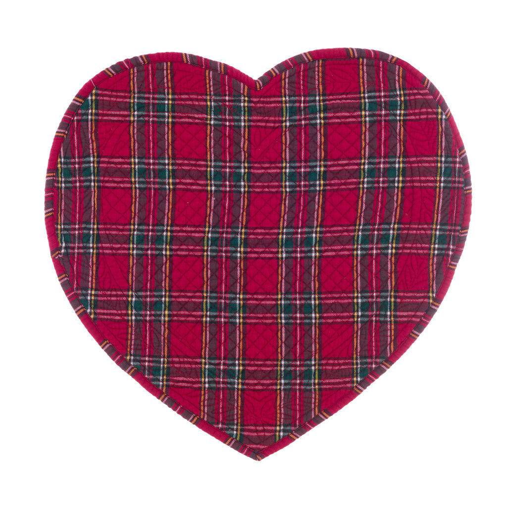 TOVAGLIETTA CUORE Tartan Blanc Mariclò