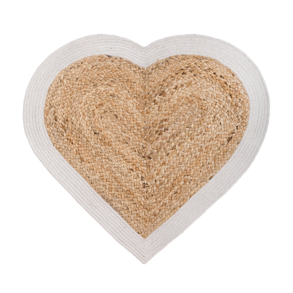 TAPPETO IN JUTA a cuore Blanc Mariclò