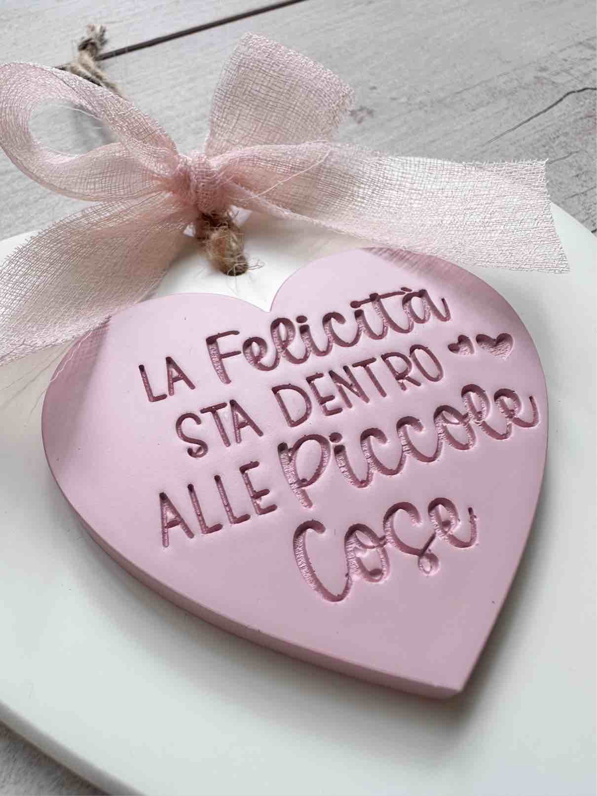 Cuore scritta La Felicità