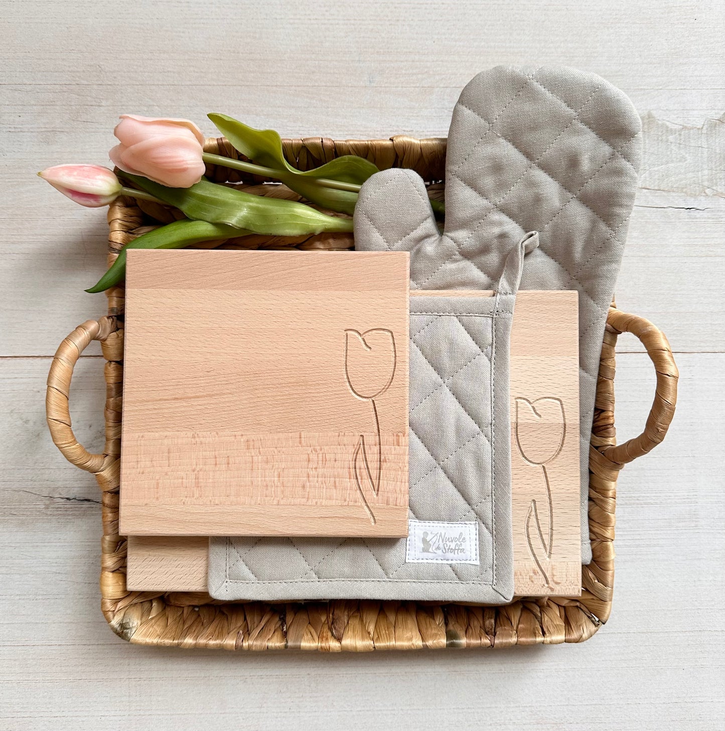 VASSOIO Quadrato GRANDE in giacinto