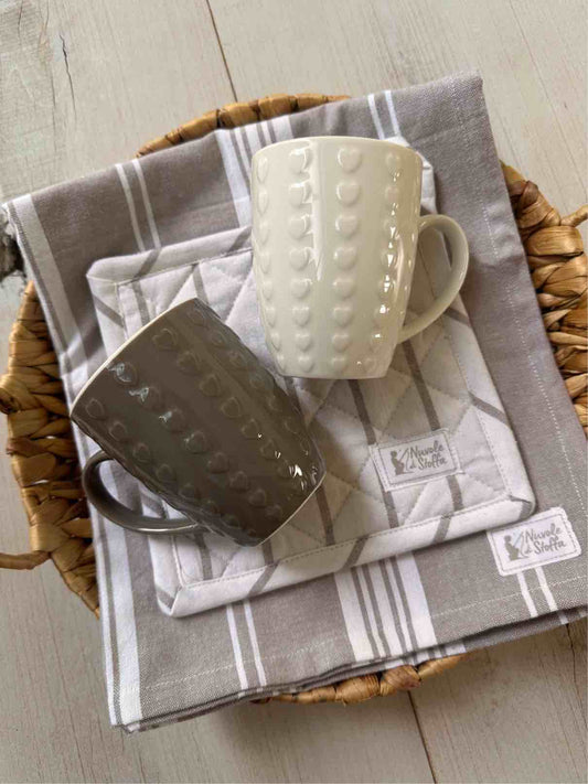 TAZZA MUG CUORI MARRONE
