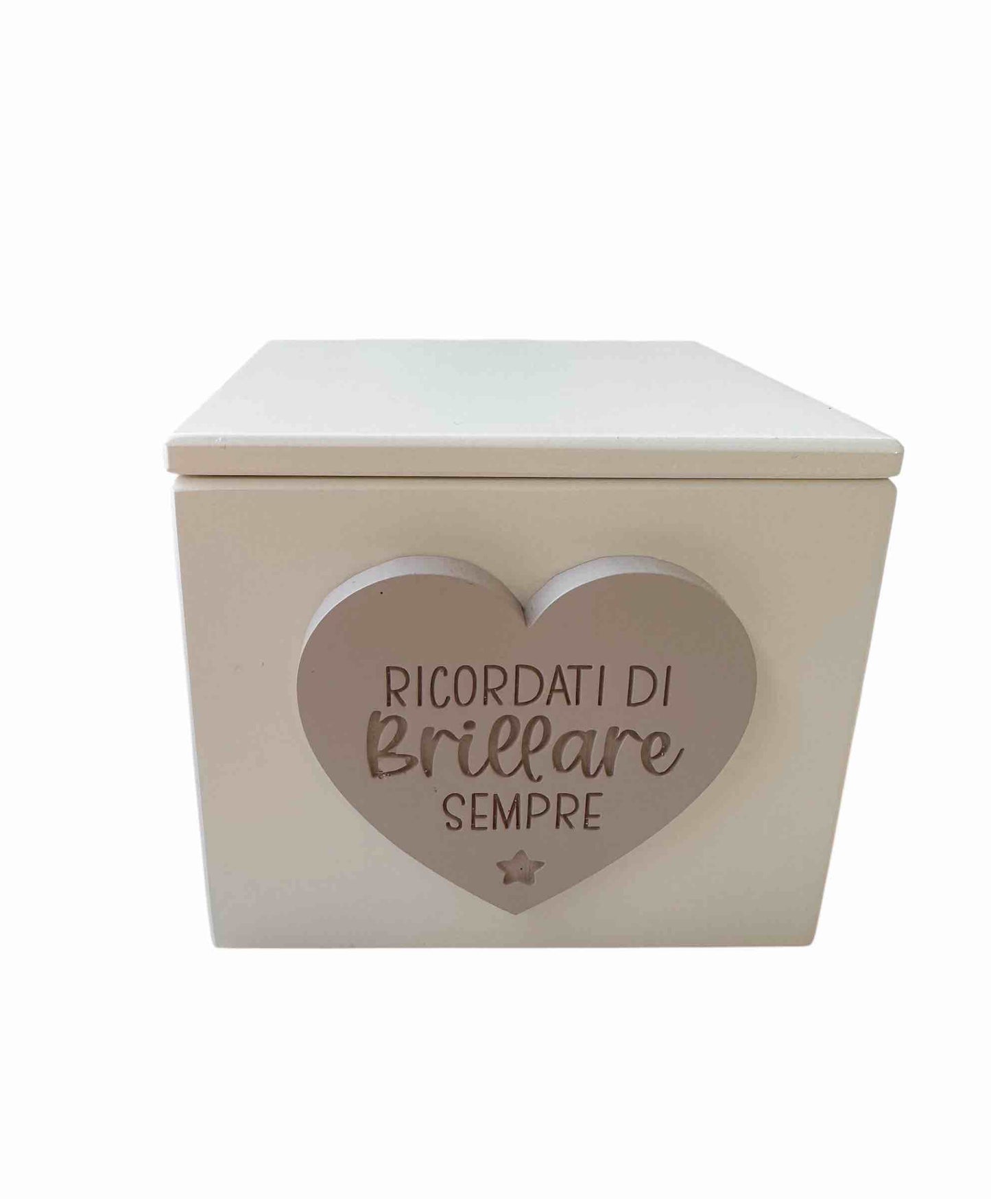 SCATOLA 10x10x8H cm Ricordati di Brillare Sempre