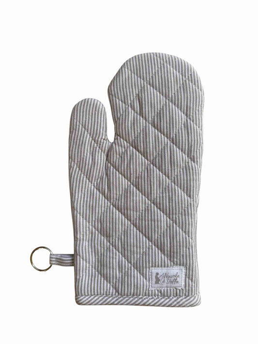 GUANTONE riga stretta Bianco/Tortora