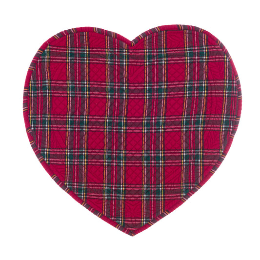 TOVAGLIETTA CUORE Tartan Blanc Mariclò