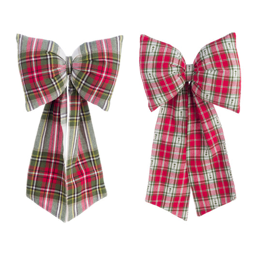FIOCCO IN TARTAN da appendere Blanc Mariclò
