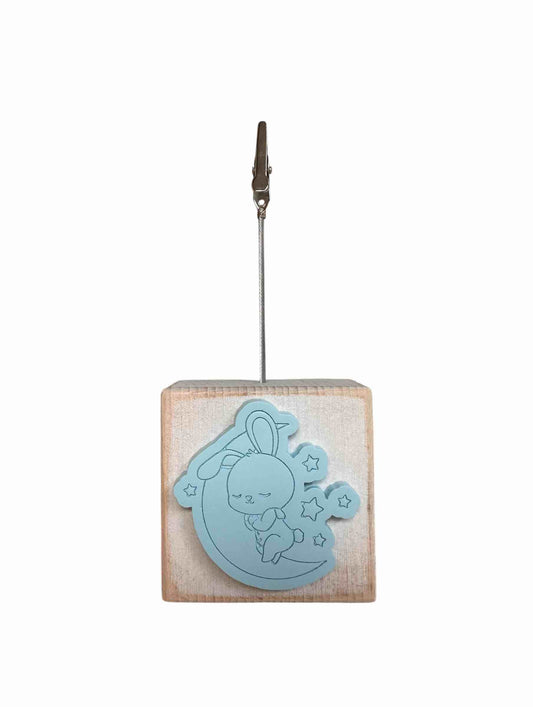 CUBETTO Clip Portafoto Coniglietto azzurro