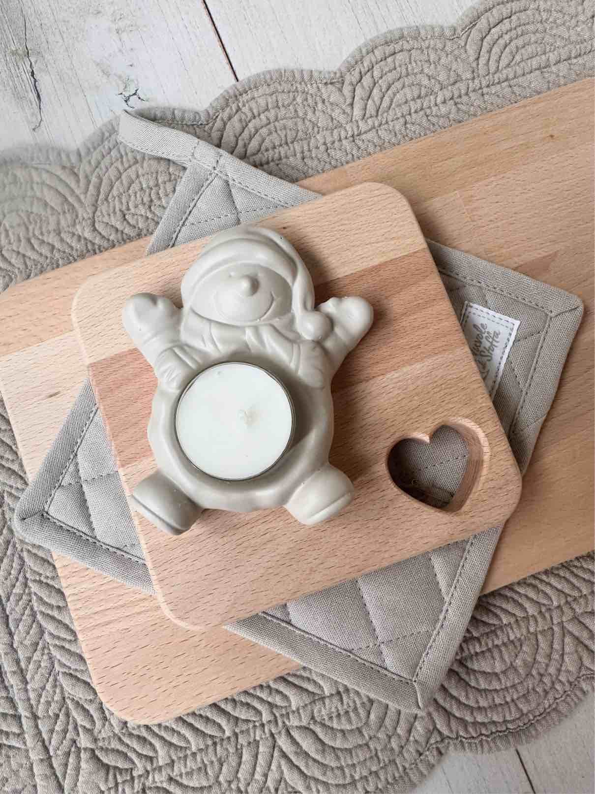 PORTA TEALIGHT Pupazzo di neve