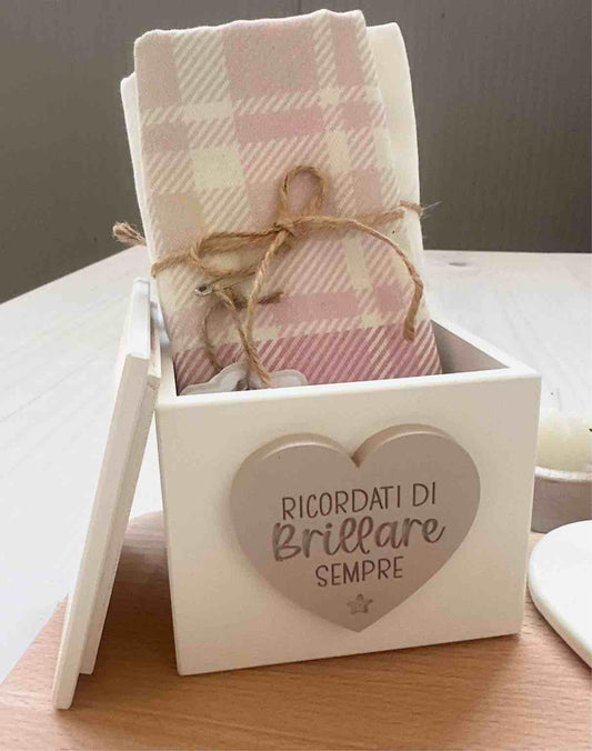 SCATOLA 10x10x8H cm Ricordati di Brillare Sempre