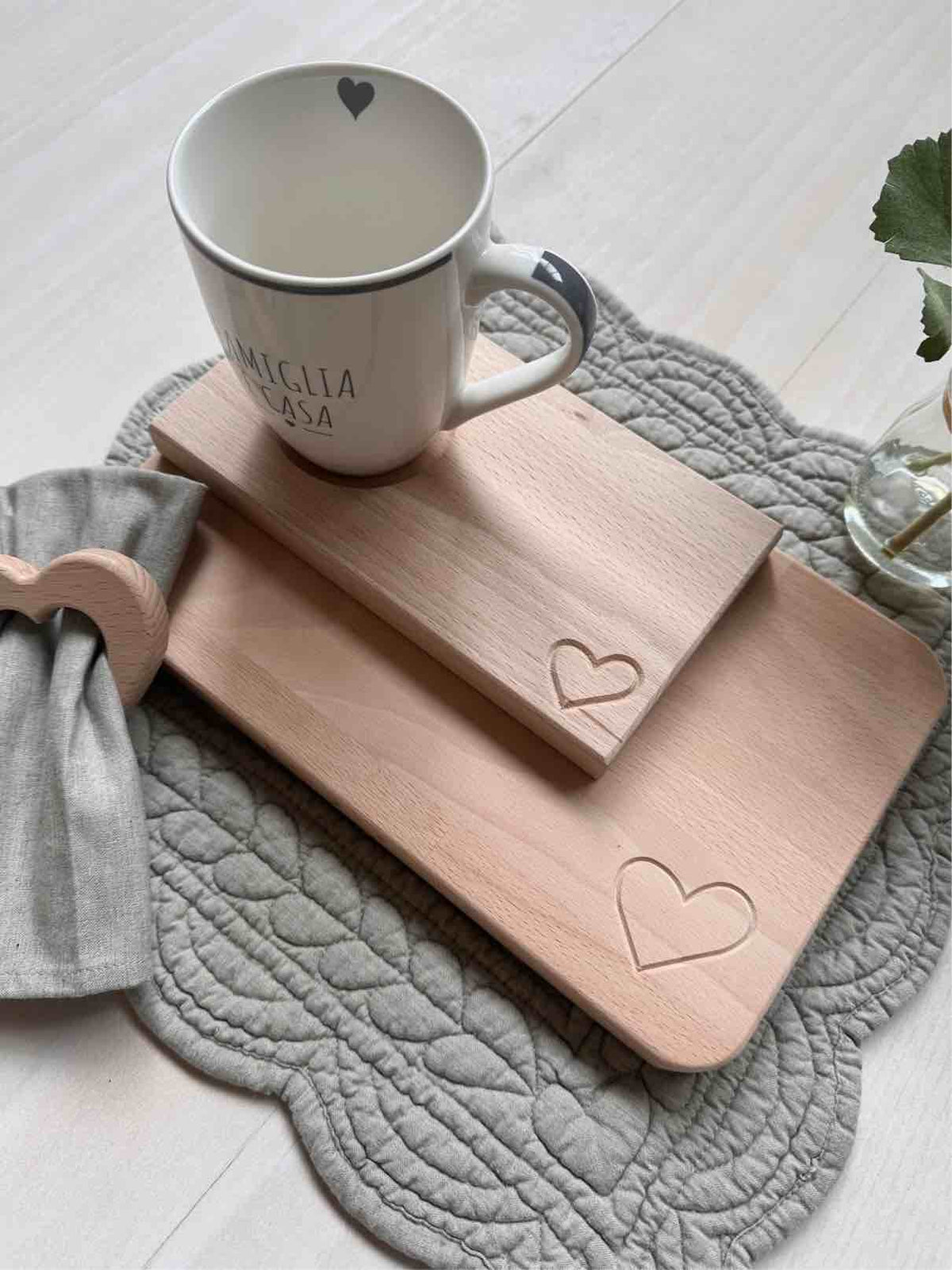 TAGLIERE 17x28 cm Cuore inciso
