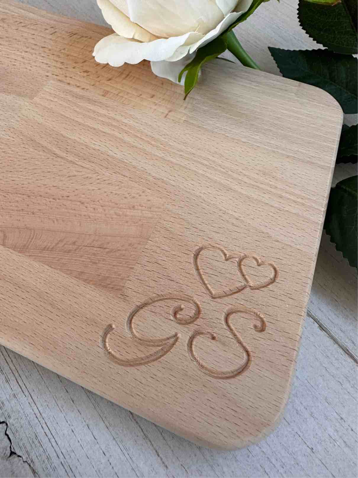 TAGLIERE doppio cuore PERSONALIZZATO